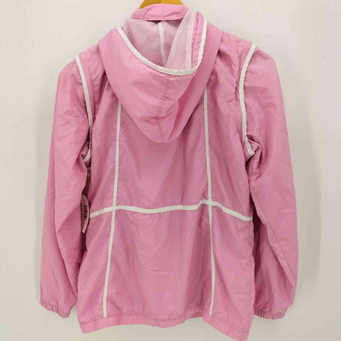 クレージュ courreges 11SS 袖 2WAY 変形 裏地メッシュ ウインドブレーカー SPORT FUTUR ラインテープ パッカブルフード レディース EUR:40