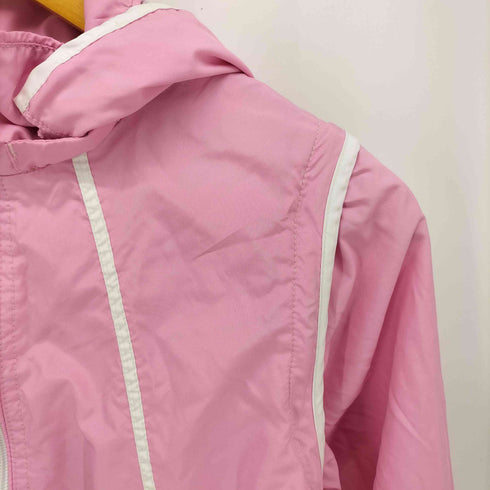クレージュ courreges 11SS 袖 2WAY 変形 裏地メッシュ ウインドブレーカー SPORT FUTUR ラインテープ パッカブルフード レディース EUR:40