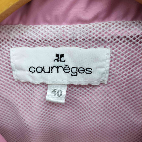 クレージュ courreges 11SS 袖 2WAY 変形 裏地メッシュ ウインドブレーカー SPORT FUTUR ラインテープ パッカブルフード レディース EUR:40