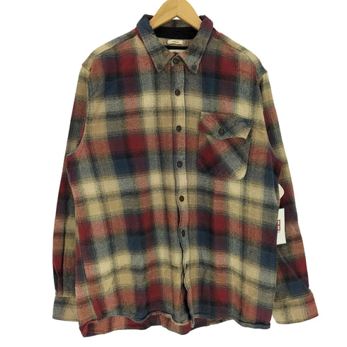 FIELD&FOREST LEGEND オンブレチェック フラップポケット B.D フランネル シャツ メンズ import:XL