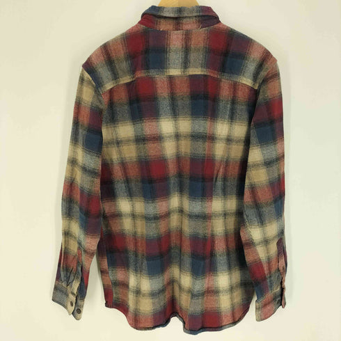 FIELD&FOREST LEGEND オンブレチェック フラップポケット B.D フランネル シャツ メンズ import:XL