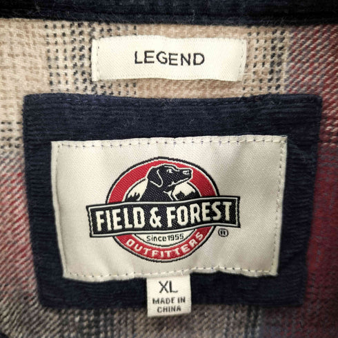 FIELD&FOREST LEGEND オンブレチェック フラップポケット B.D フランネル シャツ メンズ import:XL