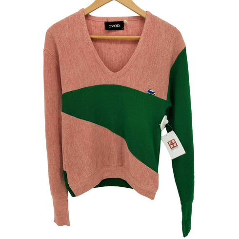 アイゾッド IZOD 70-80S バイカラー Vネック ニットセーター メンズ import:L