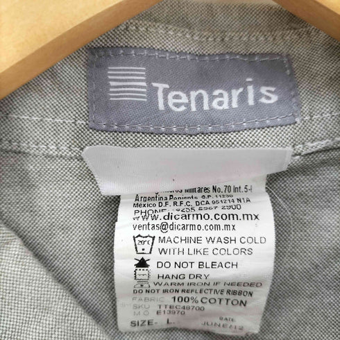 TENNARIS メキシコ製 ロゴ 刺繍 企業 リフレクター フラップポケット B.D S/S シャツ メンズ import:L