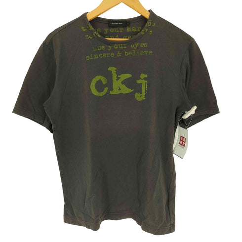 カルバンクラインジーンズ Calvin Klein Jeans CKJ プリント S/S コットン Tシャツ レディース import:L