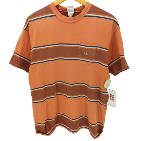 オーシャンパシフィック Ocean Pacific 90S ボーダー クルーネック ポケット Tシャツ メンズ