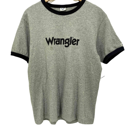 ラングラー Wrangler ロゴプリント ショートスリーブ リンガーTシャツ メンズ import:M