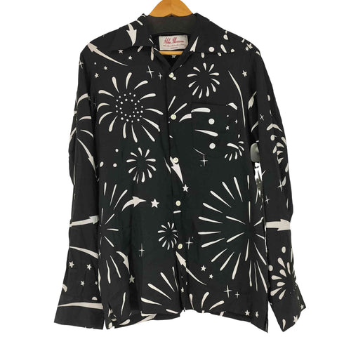 アロハブロッサム Aloha Blossom レーヨン L/S 総柄シャツ 花火柄 メンズ 40