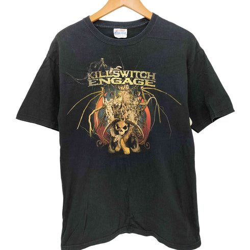 ヘインズ Hanes 90-2000s ロゴプリント ショートスリーブ クルーネックTシャツ メンズ import:M
