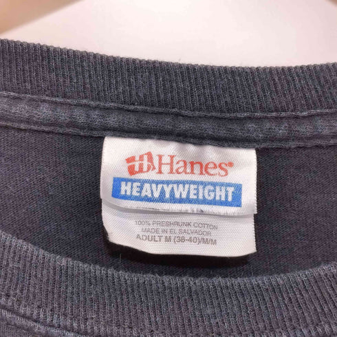 ヘインズ Hanes 90-2000s ロゴプリント ショートスリーブ クルーネックTシャツ メンズ import:M