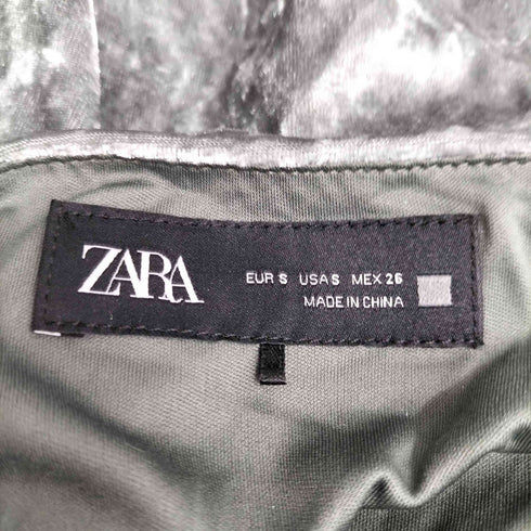 ザラ ZARA ベロア キャミワンピース レディース US S