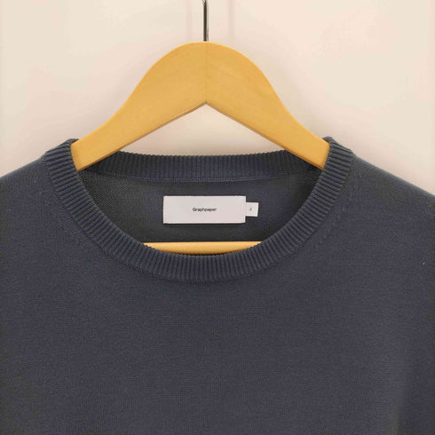 グラフペーパー Graphpaper Suvin High Gauge L/S Crew Neck Knit メンズ 2