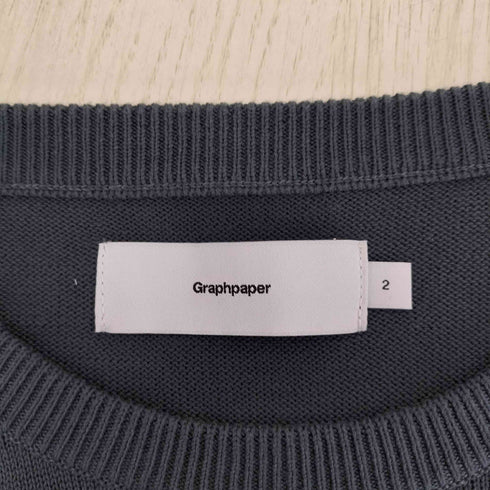 グラフペーパー Graphpaper Suvin High Gauge L/S Crew Neck Knit メンズ 2