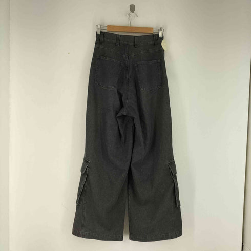 ヘザー Heather カーゴブラックデニムパンツ レディース JPN:S