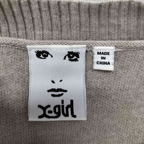 エックスガール X-girl EMBROIDERED SERIF LOGO KNIT レディース ONE SIZE