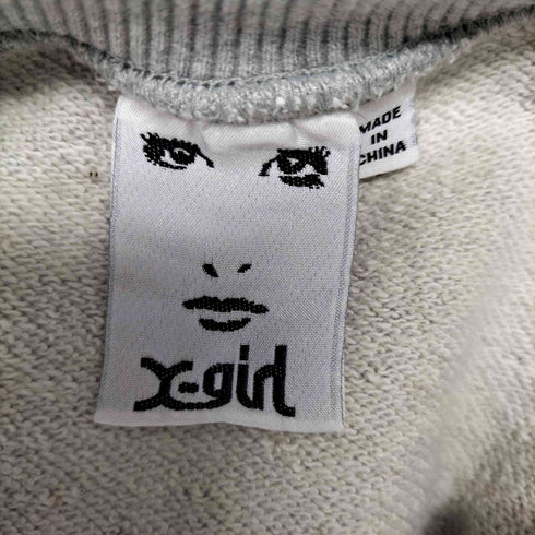 エックスガール X-girl BOX LOGO CREW SWEAT TOP レディース JPN:M