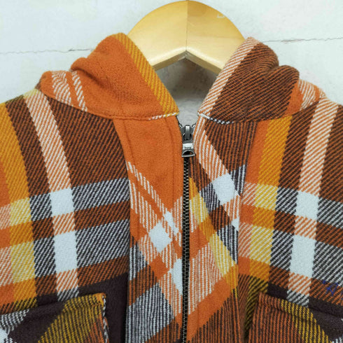 アベイシングエイプ A BATHING APE CHECK HALF ZIP HOODIE SHIRT レディース FREE