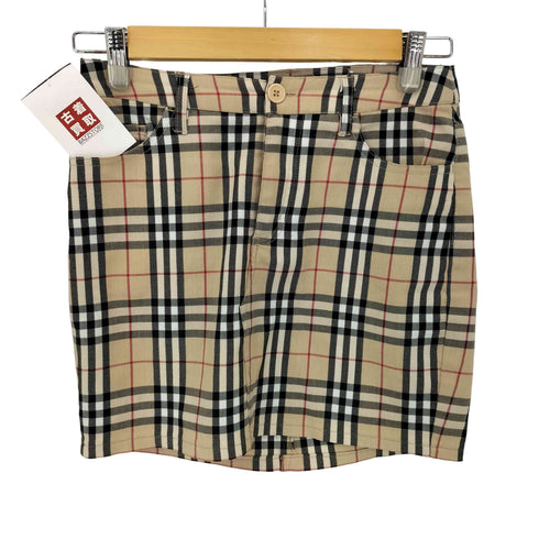 バーバリーロンドン BURBERRY LONDON バックポケット刺繍ロゴ ノバチェックミニスカート レディース