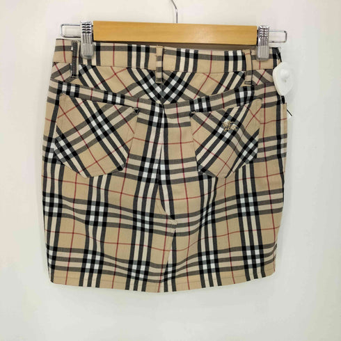 バーバリーロンドン BURBERRY LONDON バックポケット刺繍ロゴ ノバチェックミニスカート レディース