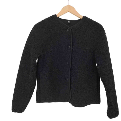 ユニクロ UNIQLO ボアフリースクルーネックカーディガン レディース JPN:S