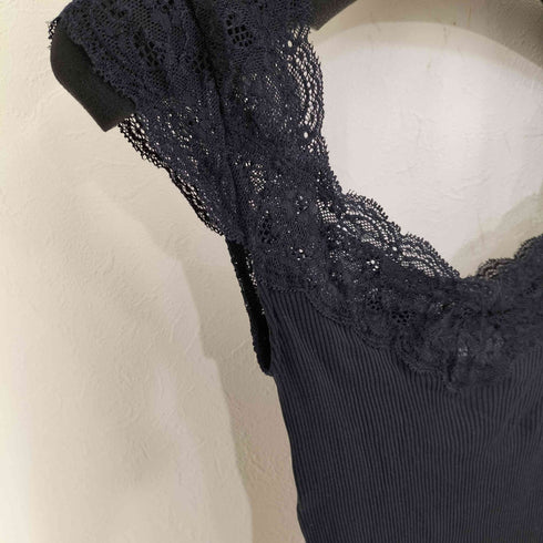 ソブ Sov. レース切替 コットンシルク キャミソール レディース FREE