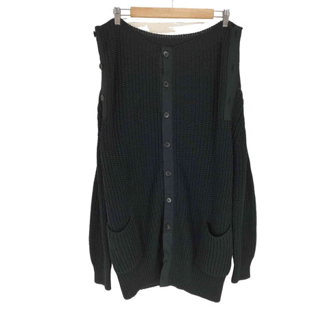 コムデギャルソン COMME des GARCONS 2000ss Coercion期 製品染め コットンニット 変形カーディガン レディース M