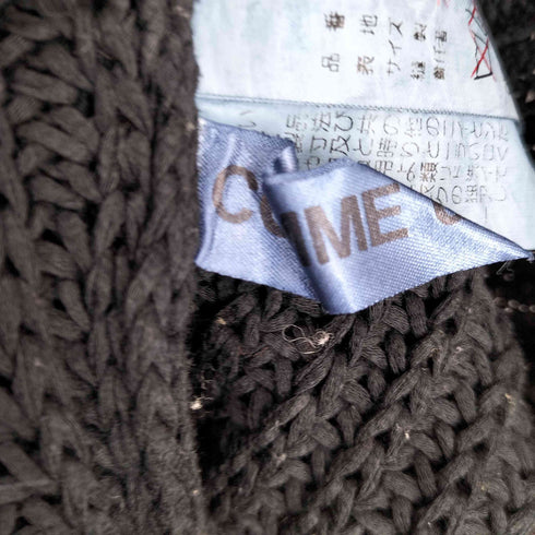 コムデギャルソン COMME des GARCONS 2000ss Coercion期 製品染め コットンニット 変形カーディガン レディース M