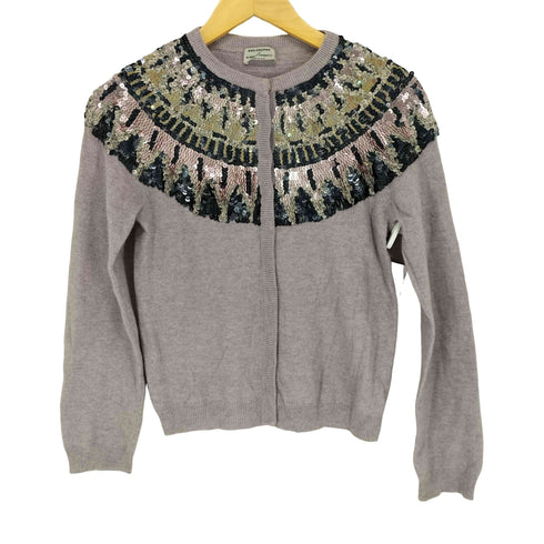 アルベルタフェレッティ ALBERTA FERRETTI MADE IN ITALY スパンコール カシミヤ混 ニットカーディガン レディース 40