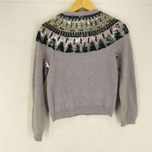 アルベルタフェレッティ ALBERTA FERRETTI MADE IN ITALY スパンコール カシミヤ混 ニットカーディガン レディース 40