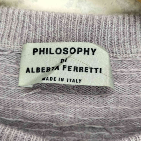 アルベルタフェレッティ ALBERTA FERRETTI MADE IN ITALY スパンコール カシミヤ混 ニットカーディガン レディース 40