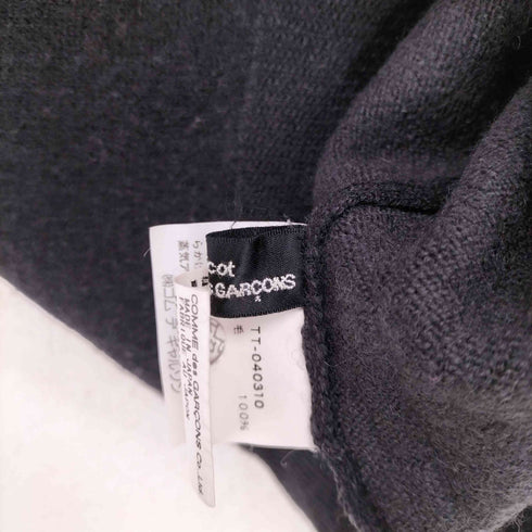 トリココムデギャルソン tricot COMME des GARCONS 90s フラワーデザイン タートルネック ウールニットベスト レディース
