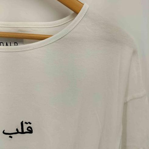 QALB シグネチャーロゴ アウトステッチ オーバーサイズ S/S Tシャツ メンズ FREE