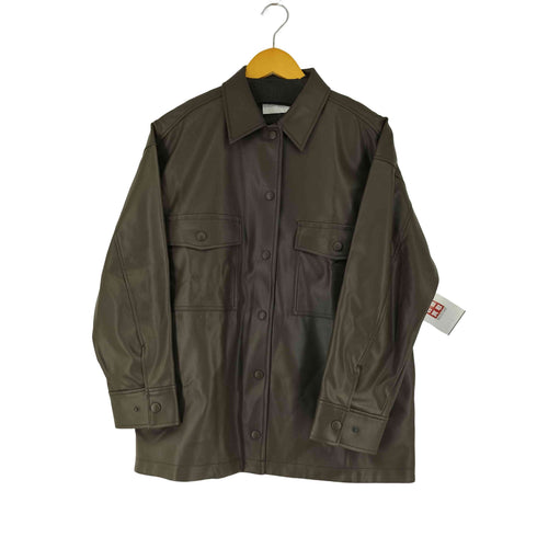 ビューティーアンドユースユナイテッドアローズ BEAUTY & YOUTH UNITED ARROWS フラットポケットシャツ PUレザー レディース