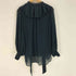 ジャスグリッティー JUSGLITTY 22SS ドット フリル ボウタイ ブラウス シャツ ビックカラー レディース JPN:2
