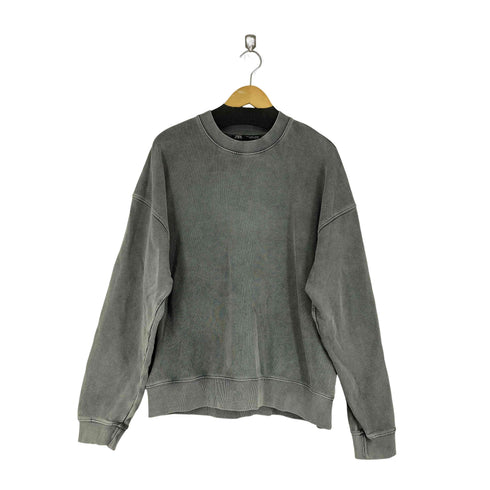 ザラ ZARA 製品染め クルーネックスウェット メンズ L