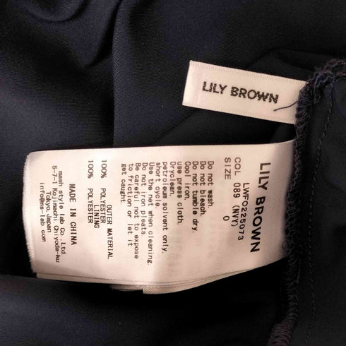 リリーブラウン Lily Brown 2WAYボウタイ プリーツワンピース レディース JPN:0