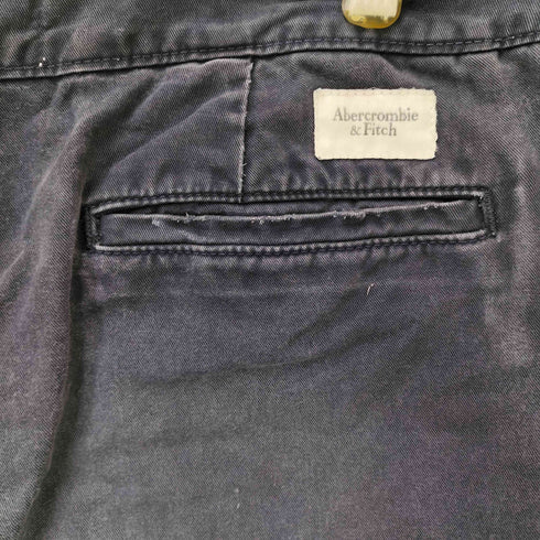 アバクロンビーアンドフィッチ Abercrombie & Fitch ダメージ加工 ウォッシャブル ボタンフライ チノ ショーツ メンズ 34