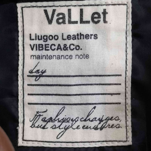 リューグーレザーズ Liugoo Leathers VaLLet VALLET 03 ダブルジップ カウレザー ジャケット メンズ JPN:M