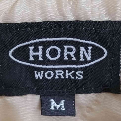 ホーンワークス HORN WORKS 裏地キルティング バッファローレザー シングルライダースジャケット メンズ import:M