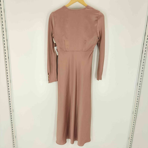 ザラ ZARA サテンマキシロングスリーブワンピース レディース import:XS