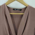 ザラ ZARA サテンマキシロングスリーブワンピース レディース import:XS