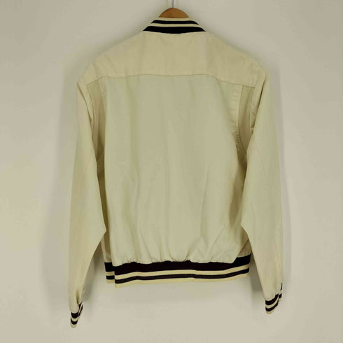 アイゾッドラコステ IZOD LACOSTE 70-80S 青糸巻きタグ ロゴ ワッペン リブ 切替 ジップアップ ジャケット ブルゾン スウィングトップ メンズ