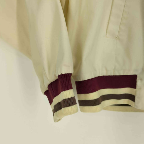 アイゾッドラコステ IZOD LACOSTE 70-80S 青糸巻きタグ ロゴ ワッペン リブ 切替 ジップアップ ジャケット ブルゾン スウィングトップ メンズ