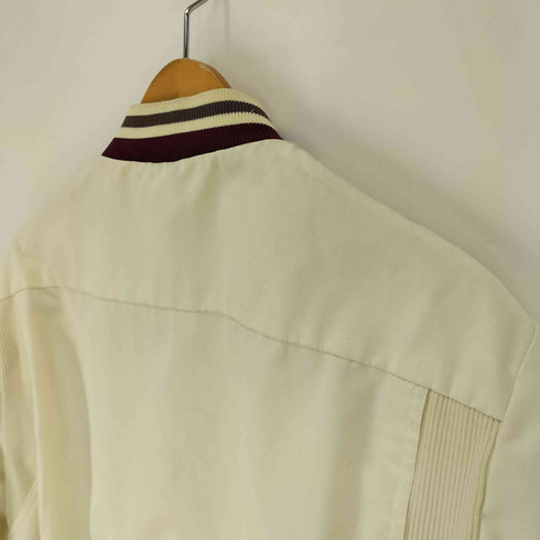 アイゾッドラコステ IZOD LACOSTE 70-80S 青糸巻きタグ ロゴ ワッペン リブ 切替 ジップアップ ジャケット ブルゾン スウィングトップ メンズ
