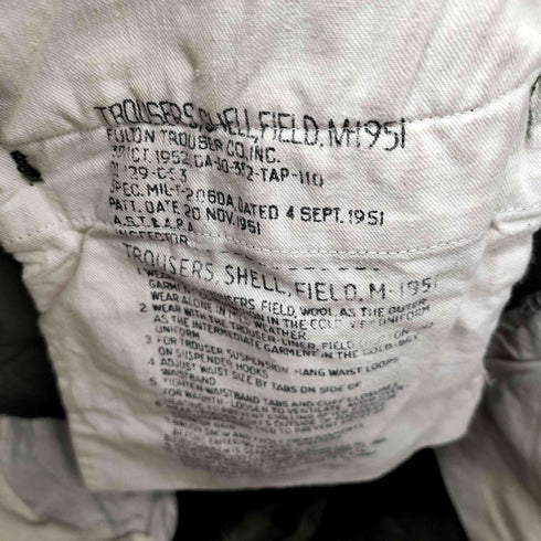 ユーエスアーミー U.S. ARMY M-51 フィールドパンツ PRENTICEジッパー MIL-T-2060A メンズ Regular/Large