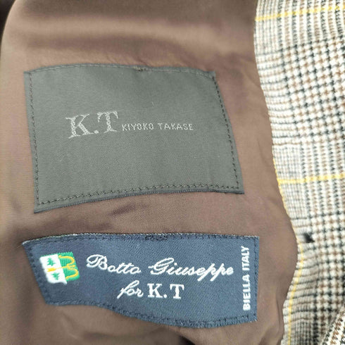 ケーティーキヨコタカセ K.T KIYOKO TAKASE チェックフラノ ダブルブレストジャケット レディース 9