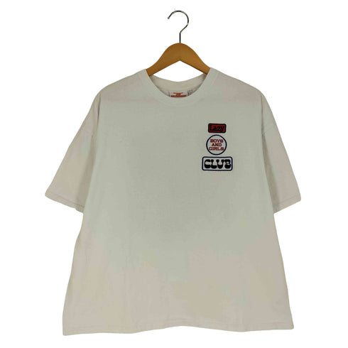 フリークスストア FREAKS STORE GROCERY AND DELICATESSEN ビッグシルエット バック刺繍 ランダムワッペンデザイン クルーネックTシャツ メンズ JPN:L