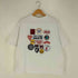 フリークスストア FREAKS STORE GROCERY AND DELICATESSEN ビッグシルエット バック刺繍 ランダムワッペンデザイン クルーネックTシャツ メンズ JPN:L