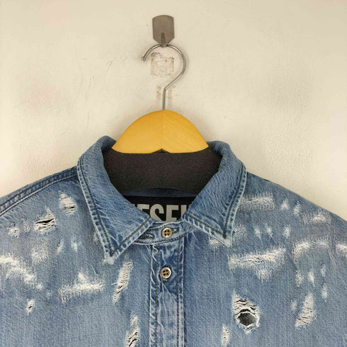 ディーゼル DIESEL ダメージデニム L/S シャツ メンズ import:S