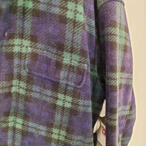 ロンドンフォグ LONDON FOG ブラックウォッチチェック フリースカバーオール メンズ L